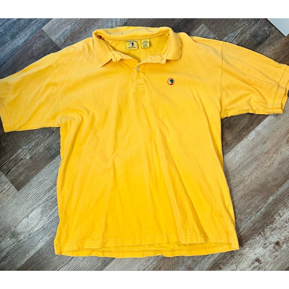 Duck Head vintage polo in size large in yellow gold